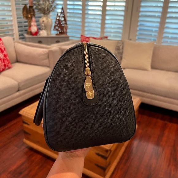 MCM Saffiano Leather Boston Bag Made in Korea - Picture 13 of 16